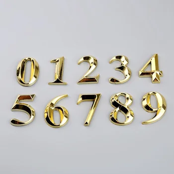 3D Samolepiace číslo domu Apartmán dvere adresu nálepky Značky silver Street Hotel funkčné dvere označenie štítka Prihlásiť Schránky
