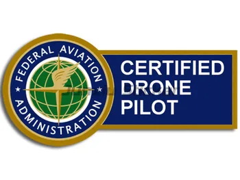 Americký Vinyl Kolo FAA Certifikované Vzdialeného Pilotného Nálepky (Logo Drone Federal Aviation Certifikácia)
