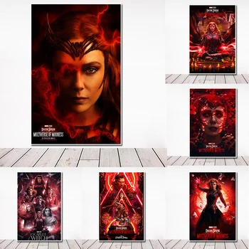 Disney superhrdina Lekár Podivné V Multiverse Šialenstvo Plagáte Filmu Avengers Scarlet Witch Maľby Nástenné Art Decoration