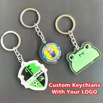 Vlastné Logo Keychain Osobné Arcylic prívesok na Foto Prispôsobené Anime Charms Keyring Spoločnosť pre Propagačné Darčeky