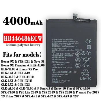 Náhradné batérie Pre HUAWEI HB446486ECW Batériu pre Huawei P Smart Z/česť 9X/česť 9X Pro/Nova5i/Vychutnať 10 Plus Batéria Telefónu