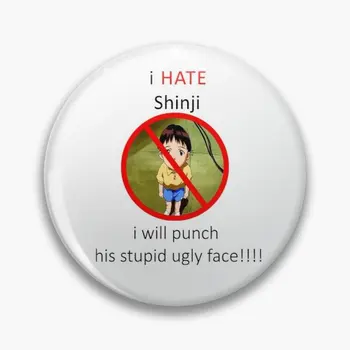 Neznášam Shinji Prispôsobiteľné Soft Tlačidlo Pin Dekor Kov Darček Cartoon Klopě Pin Ženy Oblečenie Milenca Zábavné Módne Golier Odznak
