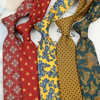 Britský Štýl Podnikanie Mužov Kravaty, Paisley Kvetinový Vytlačené Cartoon Zvieratá Krku Väzby Formálne Svadby Tuxedos Strany Cravat Kravatu
