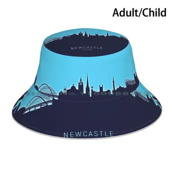 Newcastle England Skyline Vedierko Hat Slnko Spp Newcastle Skyline Newcastle England Spojené Kráľovstvo Newcastle Panoráma Neon Čierna