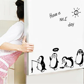 Cartoon Samolepky Na Stenu Pre Deti Izby Majú Pekný Deň Penguin Nálepky Na Stenu Chladnička Domova Samolepky Na Stenu