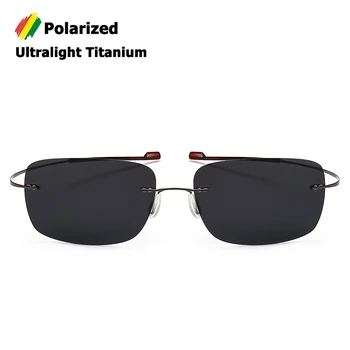 JackJad 2020 Módne bez obrúčok Námestie Titán POLARIZOVANÉ slnečné Okuliare Mužov Ultralight Jazdy Dizajn Značky Slnečné Okuliare Oculos De Sol