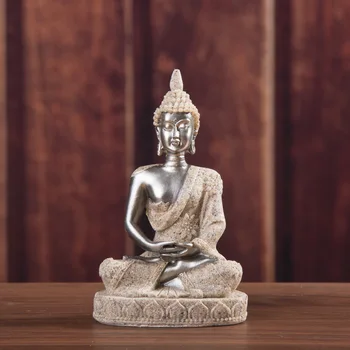 Remeslá Pieskovec Sediaci Buddha Sochu Budhu, Sochu Zen Tantrické Dekorácie, Domáce Dekorácie Živice Dekorácie, Darčeky