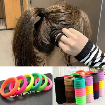 Elastické Vlasy Kapely Neon 10pcs/20pcs/taška Veľké gumička Väzby Hairband Hrubé Vlasy Pre Ženy