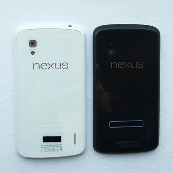 BINYEAE Sklenený Kryt Batérie LG Google Nexus 4 E960 Zadné Bývanie Späť Prípade S NFC Anténa + Objektív