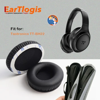 EarTlogis Nahradenie mušle slúchadiel Nárazník pre Taotronics TT-BH22 Headset Časti Earmuff Kryt Vankúš Poháre Vankúš hlavový most Vedúci lúč