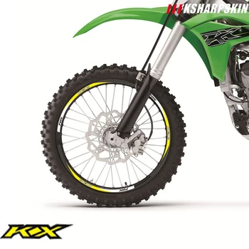Motocyklové pneumatiky vnútorný krúžok reflexný prúžok nálepky multicolor nepremokavé obtlačky pre Kawasaki KX 450 2020-2021 21 19