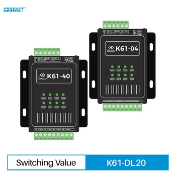Prepínanie Hodnota Synchrónne Diaľkový Prenos 4-cestný Prepínač Signálu Vstup/Výstup CDSENET K61-DL20 Lora RS485 Modbus Diaľkový Alarm