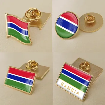 Erbom Gambia Gambians Mapu Vlajka Brošňa Odznaky Preklopke Kolíky