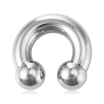 1PC 0 G-8G Chirurgickej Ocele Septum Piercing Šperky v Uchu Prierez Kruhový Barbells Podkovy Ear Piercing Hmotnosti Srd Expander