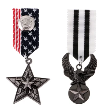 2 Ks/Pack Unifom Medaila Odznak Brošňa Vojenské Odznaky Mens Ženy Kostým Party Fashion Brošňa
