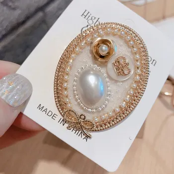 Nové Predaj Elegantný Žena Brošňa Retro Crystal Luk Pearl Brošne Kolíky Šperky, Oblečenie, Doplnky
