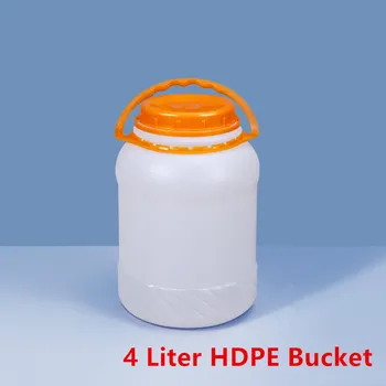 4 Liter potravinársky HDPE Plastu Vedro s Vnútorný Kryt Domov Skladovanie Nádoba na Jedlo Tekuté Mlieko Nepresakuje vedro