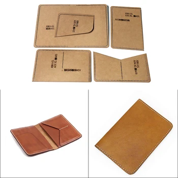 1Set Šitie Kraft Papier Pre DIY Kožené Pas Držiteľ Karty Skladovanie Taška Ručné Vzor 10x15cm