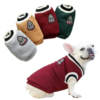 Veľký Pes Sveter Classic tvaru Knitwear Zimné Psie Oblečenie pre Malé a Stredné Psy, Mačky Jumper York Buldog Pletený Pulóver, Vesta