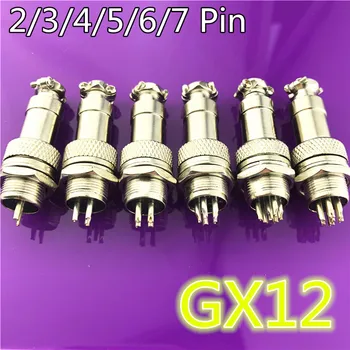 1set GX12 2/3/4/5/6/7 Pin Samec + Samica 12mm L88-93 Kruhové Letectva Zásuvky Pripojte Drôtený Panel Konektor s Plastovou hlavicou Veko