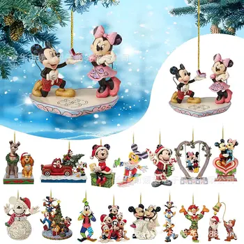 2023 Disney Mickey Minnie Myši Obrázok Vianočné Prívesok Vianočný Strom Dekorácie, Závesné Ozdoby Domov Vianočné Party Dekor Dary
