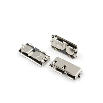 50Pcs Micro USB 3.0 Žena 10Pin SMD SMT Zásuvky PCB Montáž Jack Spájky Konektor