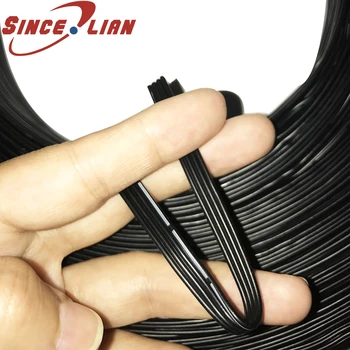 2M 24AWG Špeciálne Mäkké Silikónové Kábel 4Pin Black Plus Biela Poznámka Pásy Silikónové Drôt-60C 200C 4Core 0.2 Námestie Kábel