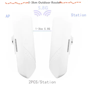 2 kusy 1-3 km 300 Mbit open router CPE 5.8 G wireless access point router Wi-Fi most rozšírenie centra router s 24 V POE