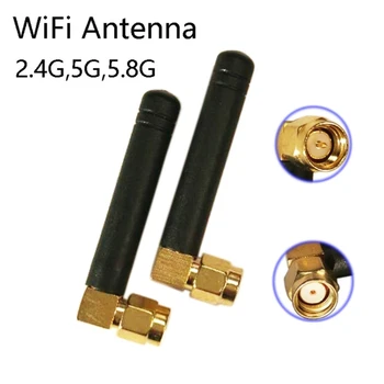 Inovovaný Antény WiFi 2.4 GHz/5.8 GHz Dual Pásma 3dbi RPSMA-/SMA Konektor Gumy Používa pre karty Mini PCI Karta, Fotoaparát, USB
