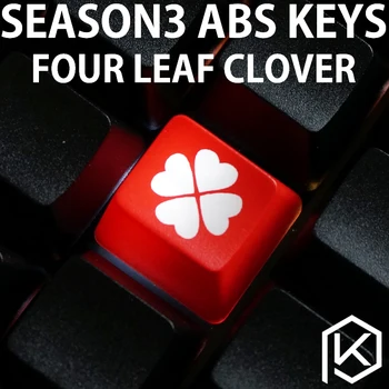 Novinka presvitať Keycaps ABS Leptané, svetlo,Svieť-Throughlucky ďatelina otázku box húb oem profil červená čierna