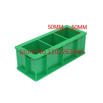 Vysoká kvalita betónu tryout 50mm kocka tri slot ABS plast zahusťovanie kompresný test formy malty test blok plesní