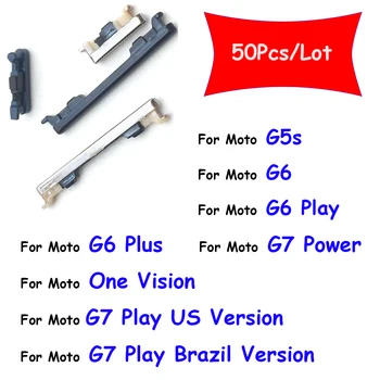 50Pcs/Veľa，Pre Moto G6 G7 / G6 G7 Play / G7 Výkon / G6 G7 a Play / One Vision / G5s vypínač tlačidlá na ovládanie Hlasitosti Flex Stužkový Kábel