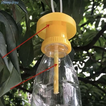 Ovocie Fly Trap Vrah Plastu Žltá Drosophila Pasce Lietať Catcher Hmyzu pest control Pre Domáce Orchard Farm 6 * 6 * 2 cm