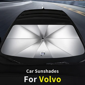 Auto Slnečná Clona čelné Sklo Slnečník Pre Volvo XC60 XC40 S90 Logo Skladacia Predné Okno slnečník UV Lúče Interiérové Doplnky