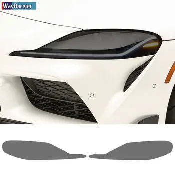 2 Ks Auto Svetlometu Ochranný Film Predné Svetlo Transparentné Údené Black TPU Nálepka Pre Toyota Supra 2020 2021 2022 MK5 J29