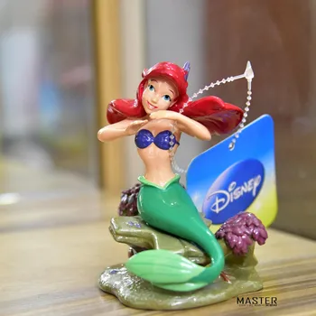 1PCS 10 cm Disney Morská víla roztomilý kreslený bábika ručne vyrobené model ozdoby zbierku hračiek akváriu dekorácie