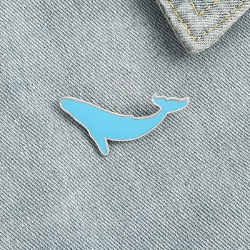 Modrá Veľryba Smalt Pin Vlastné Uložiť na Oceán Brošne Taška Klopě Pin Cartoon Mora Zvierat Odznak Šperky, Darček pre Deti, Priateľov