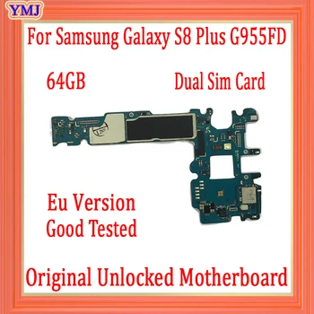 100% Originálne pre Samsung Galaxy S8 Plus G955F G955FD G955U základnej Dosky,64 GB Full Odomknutý pre Galaxy S8 G950F G950FD G950U Hlavné