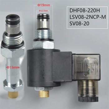 Hydraulické Závitové Kazety Elektromagnetický Ventil 2 Pozícia 2 tak Normálne Zatvorené DHF08-220H LSV08-2NCP-M DC12V/DC24V/AC220V 250bar