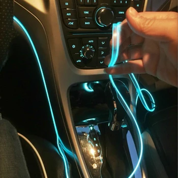 Interiéru vozidla Lampa Neon Pásy led El Studené Svetlo nálepky Na Mercedes Benz W201 Triedy GLA W176 CLK W209 W202 W220 W204 W203 W210