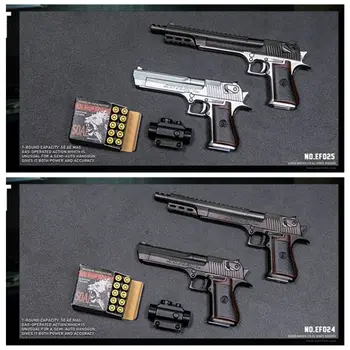 DAMTOYS EF024 EF025 Rozsahu 1/6 Mini Hračky Model Púšte Black Silver Pištole Bullet nemôže byť Vyhodený Model Uchytenie 12