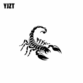 YJZT 15.5 CM*12.6 CM Statočnú Scorpion Jemné Oslňujúci Predator Auto Nálepky Vinyl Odtlačkový Čierna/Strieborná C19-0430