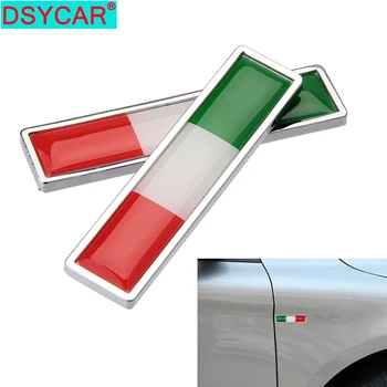 DSYCAR Taliansku Vlajku 3D Kovový Znak, Odznak Auto Styling Motocykel Obtlačok na Renault, Peugeot, Citroen Chevrolet Ford VW Benz Škoda