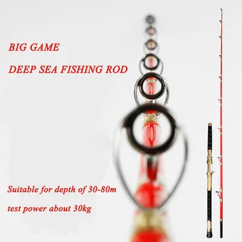 AI-SHOUYU Nový Čln Rybársky Prút 30 kg 1.5 Oddiel 1.65 m/1,8 m/1.95 m Spinning Odlievanie Oceán Loď Rod Deep Sea Fishing Rod