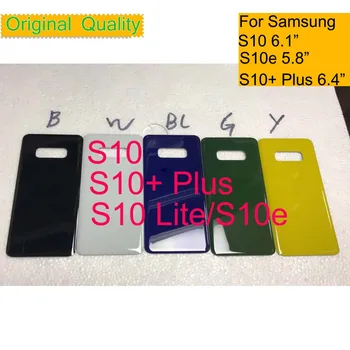 10Pcs/Veľa Pre Samsung Galaxy s rezacím zariadením S10 G973 S10e G970 S10 Plus S10+ G975 Bývanie Kryt Batérie Späť Kryt Prípade Zadné Dvere Šasi Shell