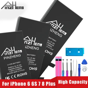 PINZHENG 2200 mAh High Capacity Batérie Pre iPhone 6 G 6S 7G 8G 3400mAh Náhradná Bateria Pre iPhone 6 6 7 8 Plus Batérie