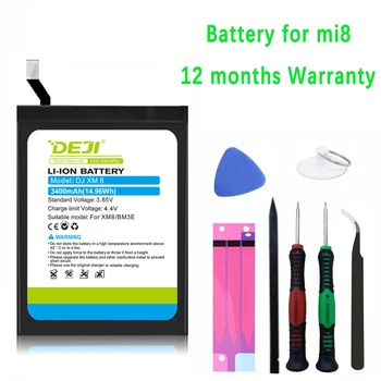 DEJI pre xiao 8 xiaomi9 batérie skutočná kapacita mi8 náhradné batérie s free nástroj, 12 mesiacov záruka BM3E