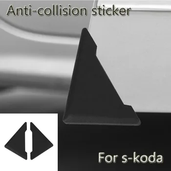 2 ks silikónové dvere auta rohu kryt proti kolízii samolepky pre škoda octavia fabia rýchle yeti Kodiaq vynikajúce auto-styling