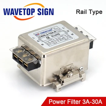 WaveTopSign CW4L2-A-R Seriál 220VAC Power Filter 6A 10A 20A 30A Železničnej Typ Pre Co2 Laserové Rezacie a Rytie Stroj