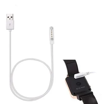 Magnetické Nabíjací Kábel 4 Piny 7.62 mm pre KW88 KW98 KW99 GT88 GT68 Y95 KW18 Q100 Q750 Smart hodinky, USB Nabíjací Kábel, 2 Kolíky